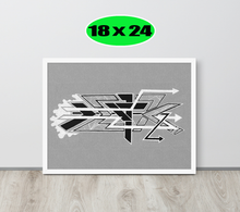 FRAMED GRAFFITI POSTER: speedingOnTheDeegan
