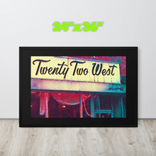 FRAMED POSTER: TWENTY TWO WEST: Harlem Streets -The Art Collection