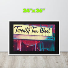 FRAMED POSTER: TWENTY TWO WEST: Harlem Streets -The Art Collection