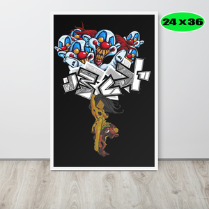 GRAFFITI FRAMED POSTER: absondFromTriflingLunatics