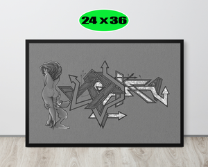 GRAFFITI FRAMED POSTER: catchingFeelings