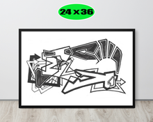 FRAMED GRAFFITI POSTER: driven2StayDriving