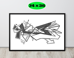 GRAFFITI FRAMED POSTER: hateMeNow