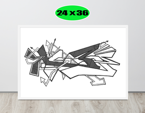 GRAFFITI FRAMED POSTER: hateMeNow