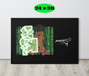 GRAFFITI FRAMED POSTER: stackedMatrix