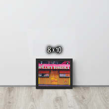 FRAMED POSTER: Willie’s Burgers : HARLEM COLLECTION