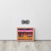 FRAMED POSTER: Willie’s Burgers : HARLEM COLLECTION