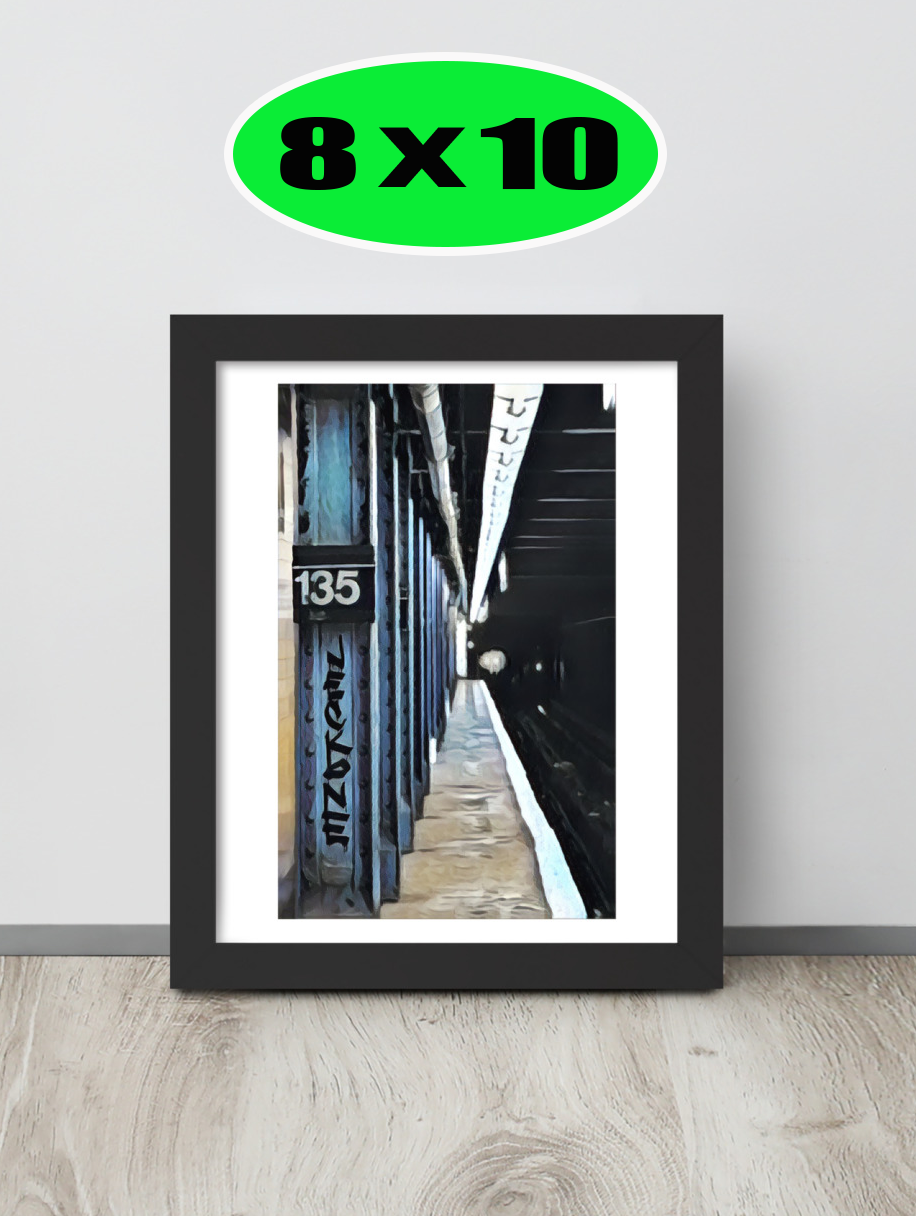 FRAMED POSTER: 3 TrainComing: Harlem Streets -The Art Collection