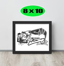 FRAMED GRAFFITI POSTER: driven2StayDriving