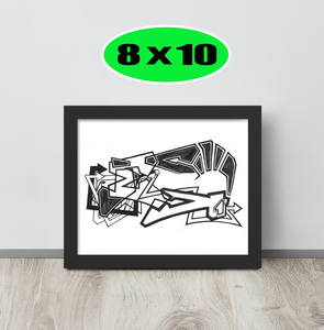 FRAMED GRAFFITI POSTER: driven2StayDriving