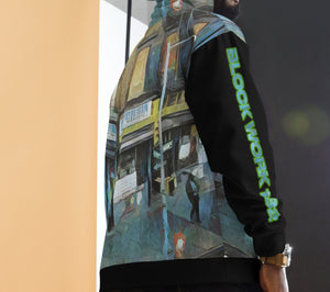 CEE CASHMERE: BLOCK WORK 132 :JECKONE OF ONE -UniSex Hoodie