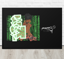 FRAMED POSTER: stackedMatrix | GRAFFITI COLLECTION