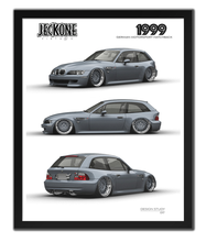 FRAMED POSTER: JECKONE Vintage | Design Study 017 | 1999 German Motorsport Hatchback -STUDY 017