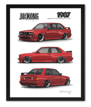 FRAMED POSTER: JECKONE Vintage | Design Study 007 | 1987 German Performance Coupe -STUDY 007
