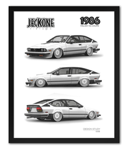 FRAMED POSTER: JECKONE Vintage | Design Study 008 | 1986 Italian V6 Coupe -STUDY 008