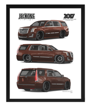 FRAMED POSTER: JECKONE Vintage | Design Study 019 | 2017 American Full Size Luxury SUV -STUDY 019
