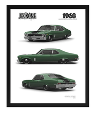 FRAMED POSTER: JECKONE Vintage | Design Study 013 | 1968 American Muscle Coupe -STUDY 013