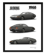 FRAMED POSTER: JECKONE Vintage | Design Study 004 | 1968 Italian V12 Fastback -STUDY 004