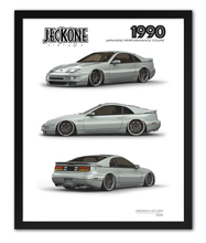 FRAMED POSTER: JECKONE Vintage | Design Study 006 | 1990 Japanese Sports Coupe -STUDY 006