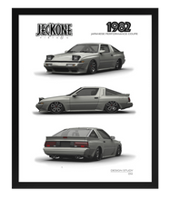 FRAMED POSTER: JECKONE Vintage | Design Study 014 | 1982 Japanese Performance Coupe -STUDY 014