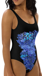 ONE PIECE SWIMSUIT: DELPHINIUMS