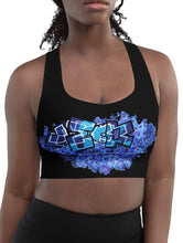 SPORTS BRA: DELPHINIUMS