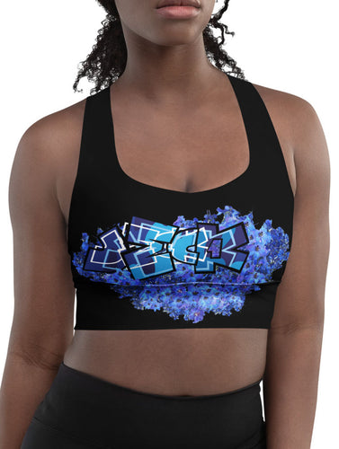 SPORTS BRA: DELPHINIUMS