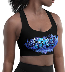SPORTS BRA: DELPHINIUMS
