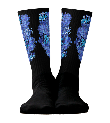 SOCKS: DELPHINIUMS BOUQUET -uniSex