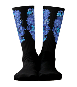 SOCKS: DELPHINIUMS BOUQUET -uniSex