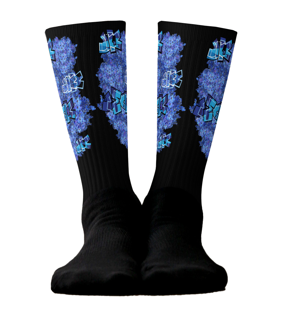SOCKS: DELPHINIUMS BOUQUET -uniSex
