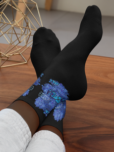 SOCKS: DELPHINIUMS BOUQUET -uniSex