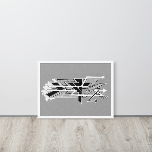 FRAMED GRAFFITI POSTER: speedingOnTheDeegan