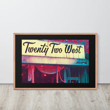 FRAMED POSTER: TWENTY TWO WEST: Harlem Streets -The Art Collection