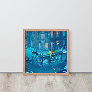 FRAMED POSTER: 132nd street & Madison Avenue -circa 1993: Harlem Streets -The Art Collection