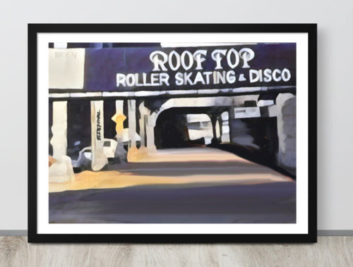 FRAMED POSTER: ROOF TOP : Harlem Streets -The Art Collection