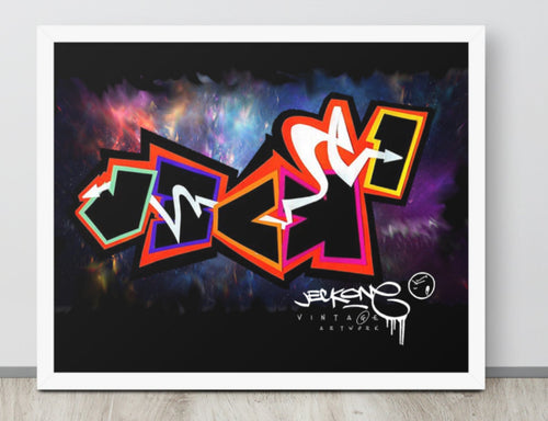 GRAFFITI FRAMED POSTER: knockOut