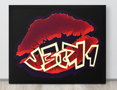GRAFFITI FRAMED POSTER: juicyBLACK