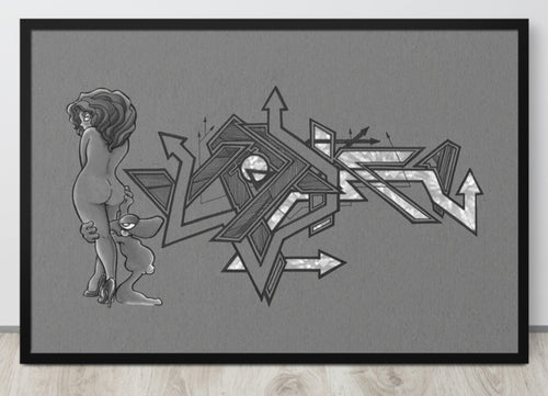 GRAFFITI FRAMED POSTER: catchingFeelings