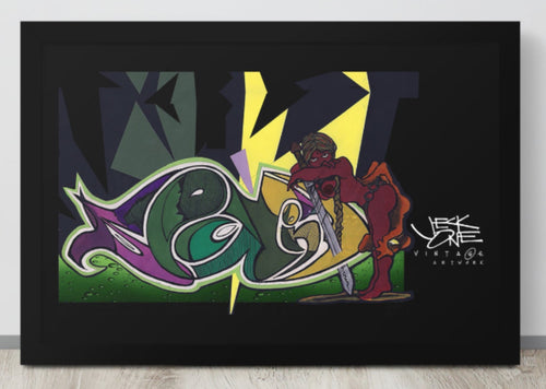 GRAFFITI FRAMED POSTER: Kaught