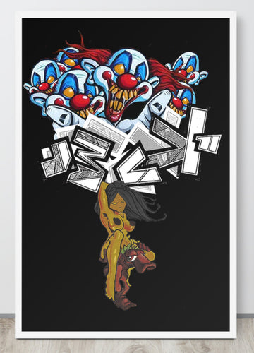 GRAFFITI FRAMED POSTER: absondFromTriflingLunatics