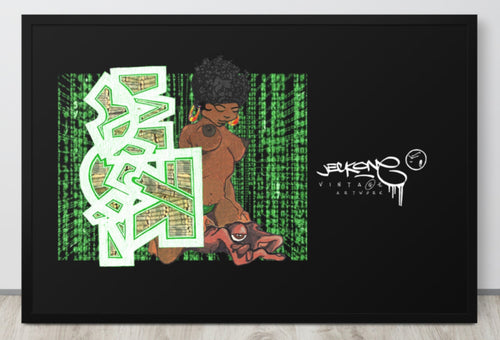 GRAFFITI FRAMED POSTER: stackedMatrix