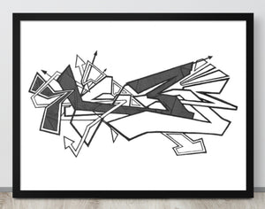 GRAFFITI FRAMED POSTER: hateMeNow