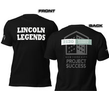 SHORT SLEEVE TEE SHIRT (uniSex): LINCOLN LEGENDS -2120 PROJECT $UCCE$$