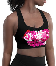 SPORTS BRA: PINK ROSES BOUQUET