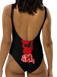 ONE PIECE SWIMSUIT:  RED ROSES BOUQUET