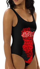 ONE PIECE SWIMSUIT:  RED ROSES BOUQUET