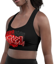 SPORTS BRA: RED ROSES BOUQUET