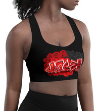 SPORTS BRA: RED ROSES BOUQUET