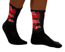 SOCKS: RED ROSES BOUQUET -uniSex